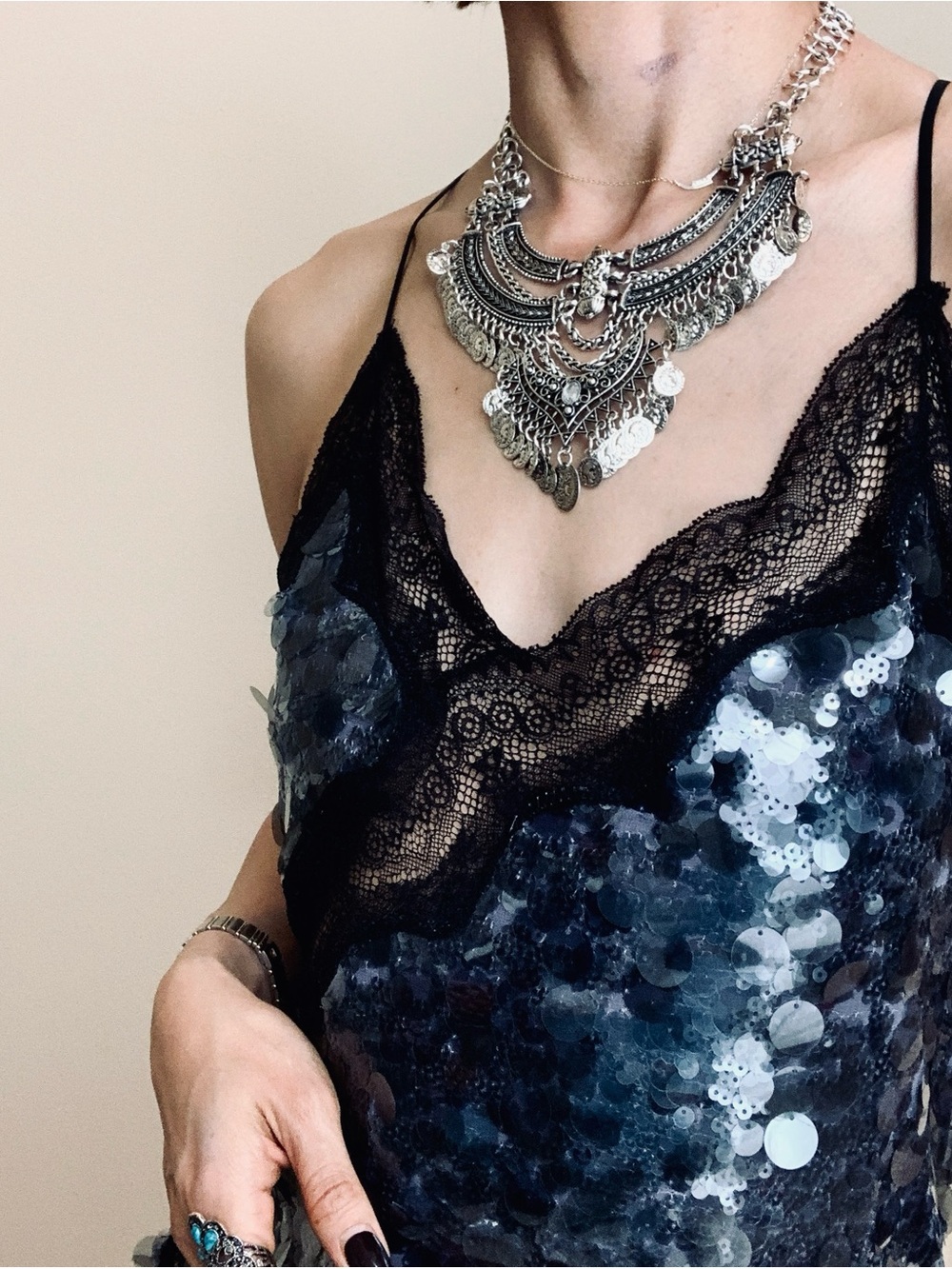 Brand New Zara sequins maxi dress size L - Picture 7 of 14